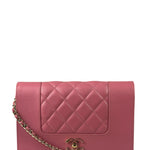 Chanel Pink Lambskin Mademoiselle Flap Wallet On Chain 2018