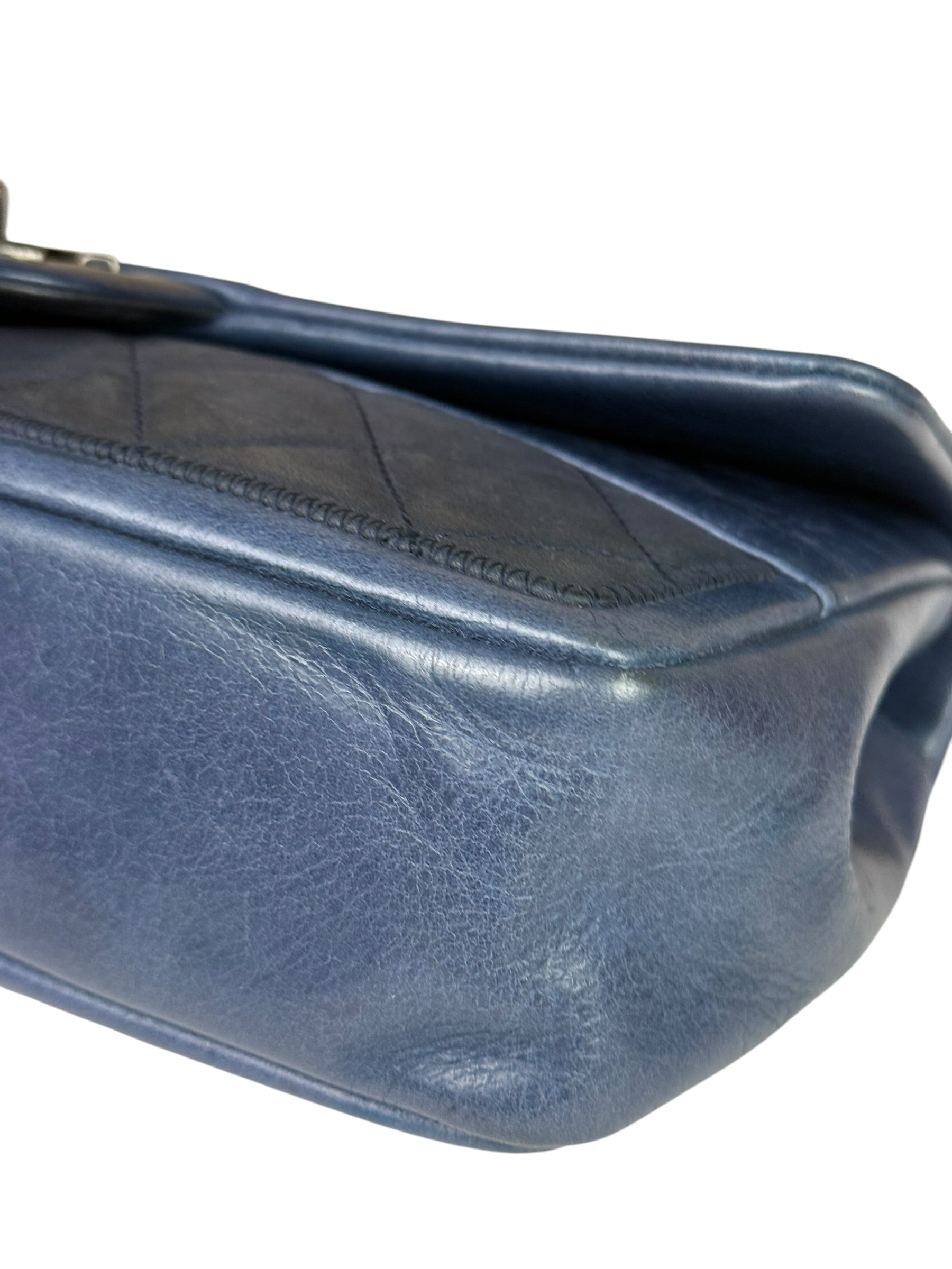 Chanel Paris-Salzburg Blue Bicolor Quilted Flap Bag 2014