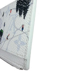 Louis Vuitton White Leather Ski Double Card Holder