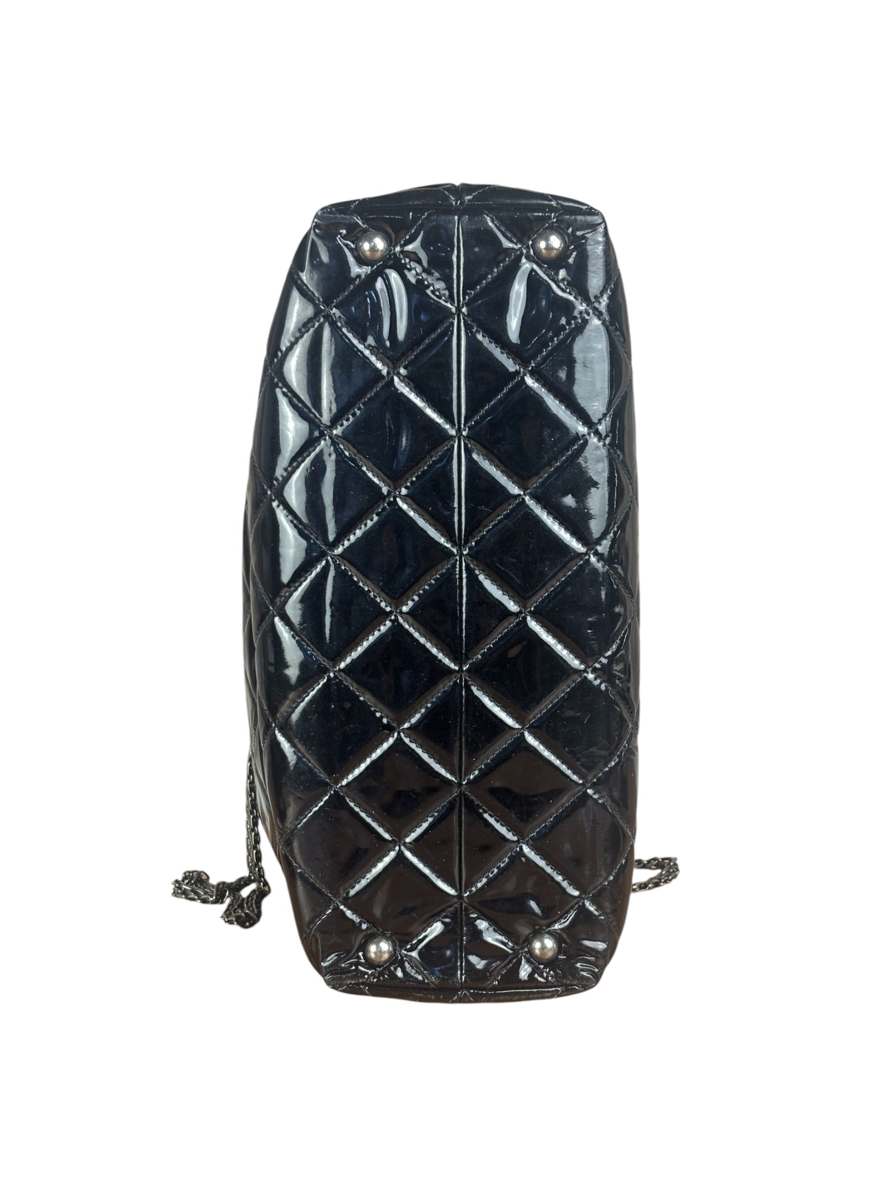 Chanel Black Patent Leather 2.55 Reissue Tote Bag 2010