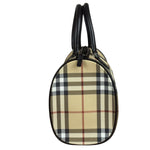 Burberry Leather Trim House Check Small Speedy Handbag