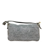 Fendi Light Denim Toned Canvas Baguette Shoulder Bag