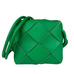 Bottega Veneta Small Green Intrecciato Cassette Camera Bag