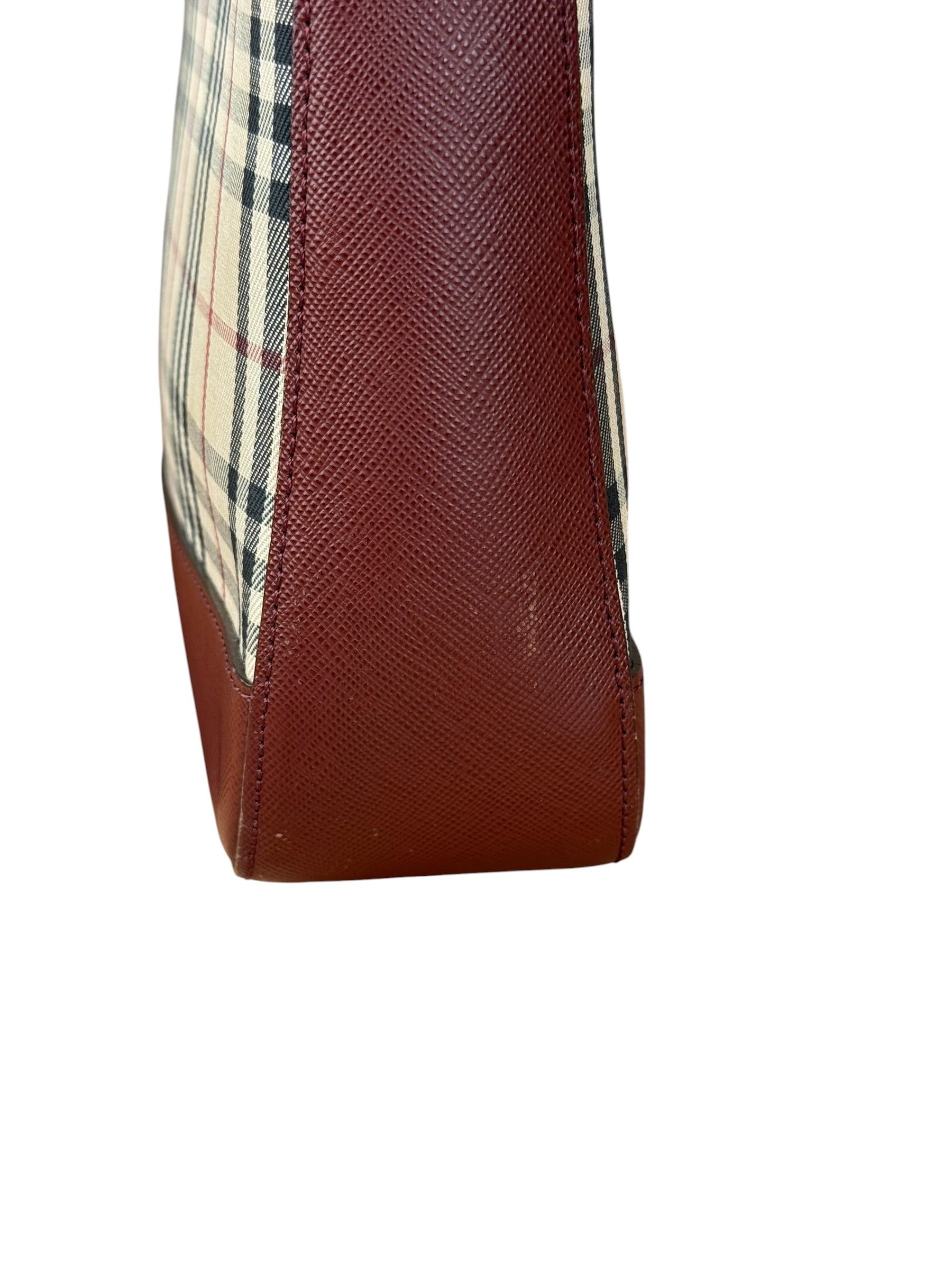 Burberry Vintage House Check Canvas/Leather Shoulder Bag