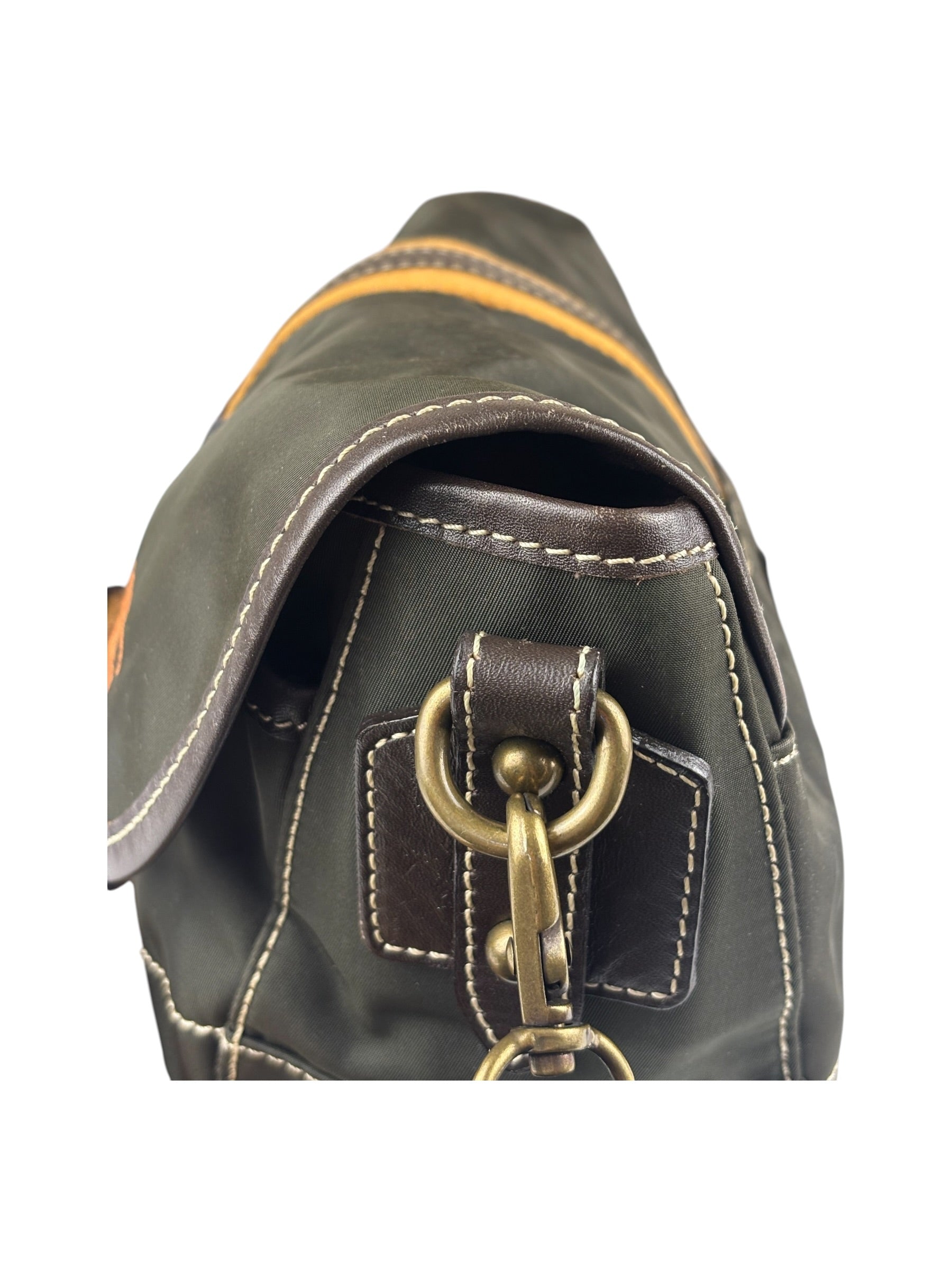Burberry Vintage Green Nylon Crossbody Bag