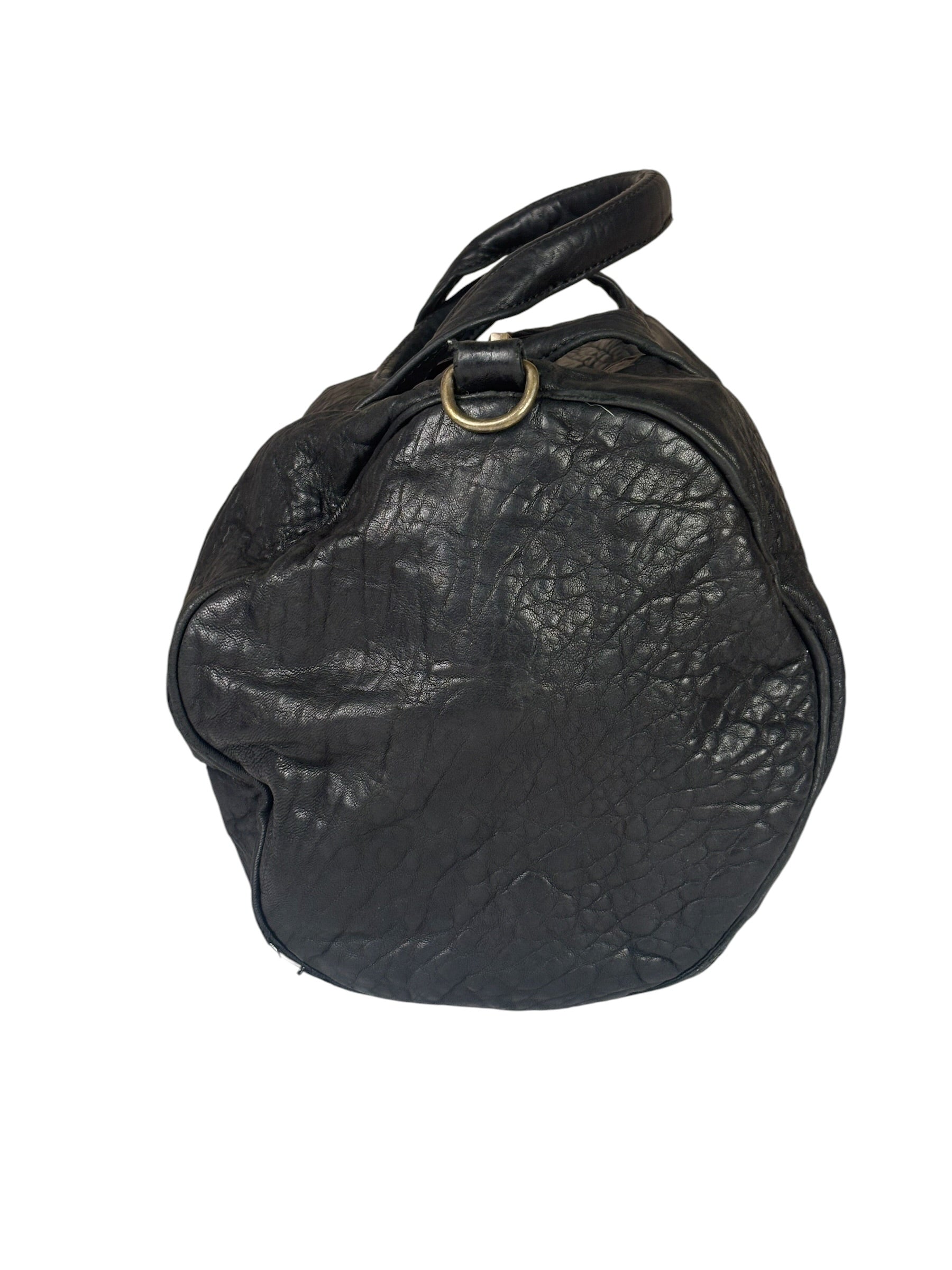 Alexander Wang Black Pebbled Leather Rocco Satchel