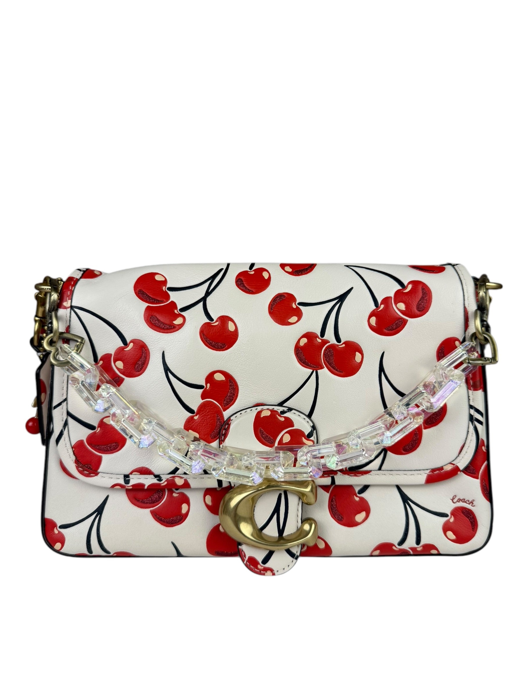 Coach Soft Tabby Shoulder Bag With Cherry Print