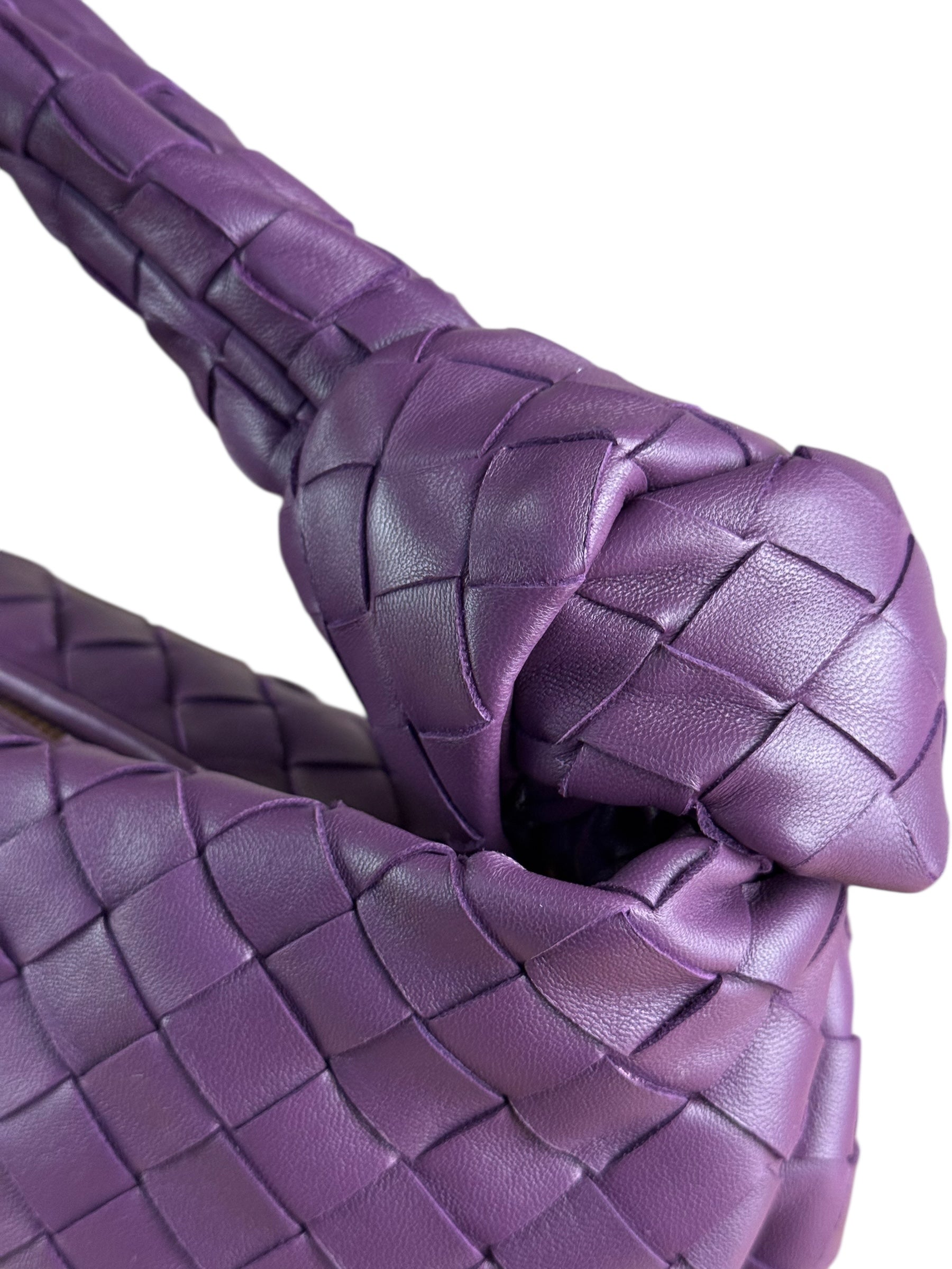 Bottega Veneta Purple Nappa Intrecciato Leather Jodie Hobo