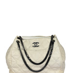 Chanel Beige Quilted Leather  Chain Shoulder Bag 2008