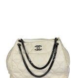 Chanel Beige Quilted Leather  Chain Shoulder Bag 2008