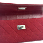 Chanel Dark Red East West Chocolate Bar Patent Trim Handbag 2002-03