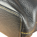 Coach Pebbled Leather Shoulder Bag Black Turn-Lock