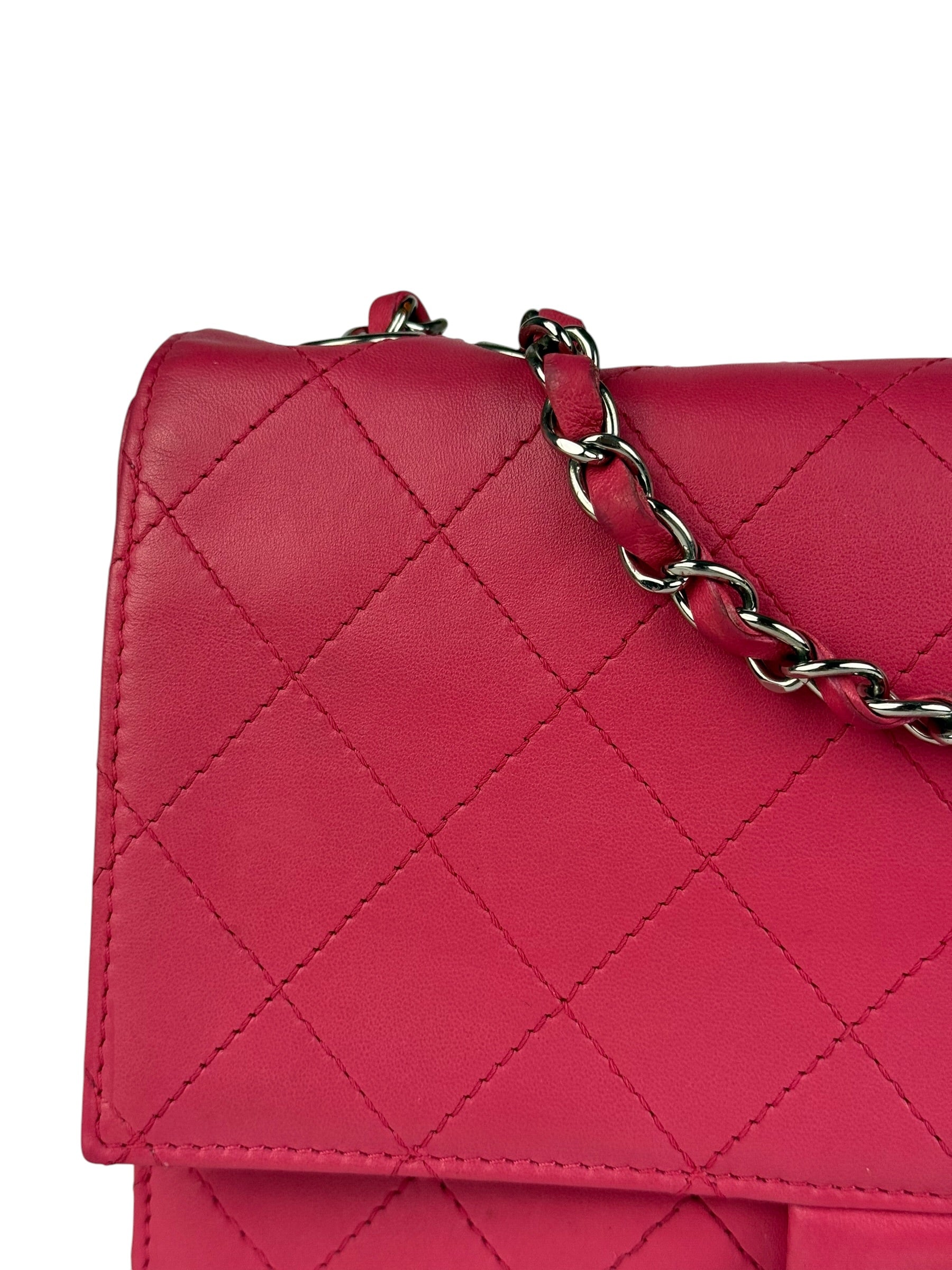 Chanel Pink Quilted Leather Accordion Flap Bag 2014