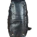 Chloé Vintage Black Leather Python Silverado Shoulder Bag