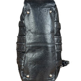 Chloé Vintage Black Leather Python Silverado Shoulder Bag