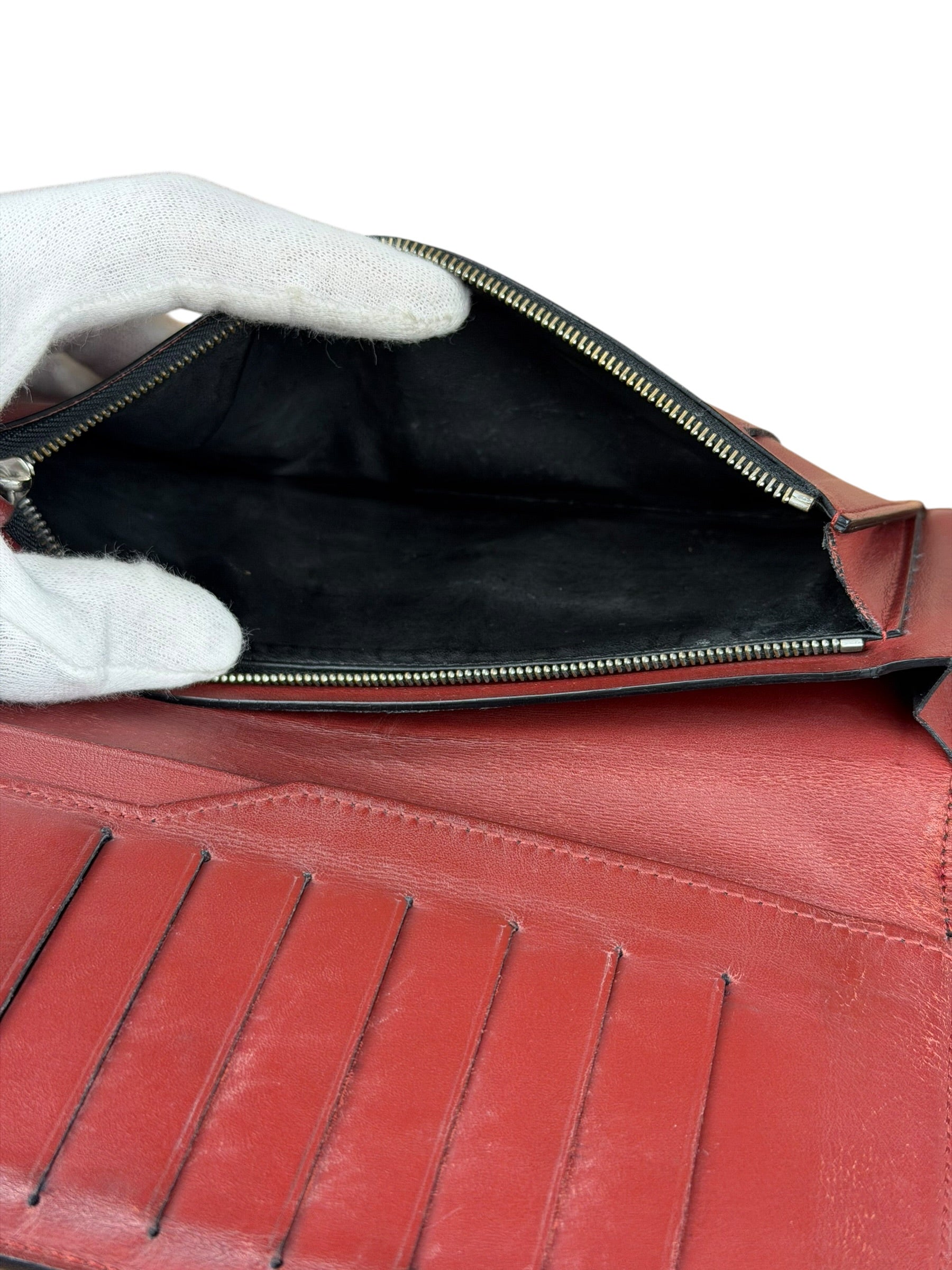Cartier Black Leather Louis Multipurpose Continental Long Wallet