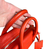 Balenciaga Red Leather Infanta Mini Boston Bag