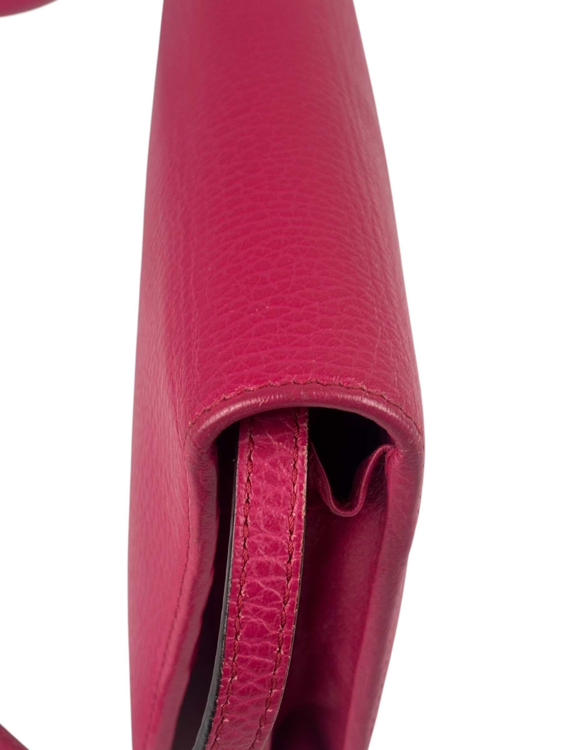Gucci Pink Leather Swing Wallet/Pochette