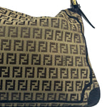 Fendi Black Trim Zucca Mamma Baguette