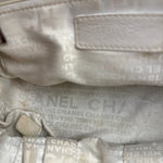 Chanel Beige Leather Chocolate Bar Bowler Bag 2004