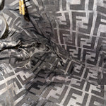 Fendi Black Faux Fur/Leather Trim Pouch