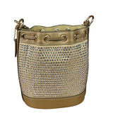Coach Yellow Gold Mini Bucket Crystal Two-Way Bag