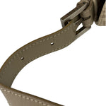 Fendi Grey Leather Trim Zucca Baguette
