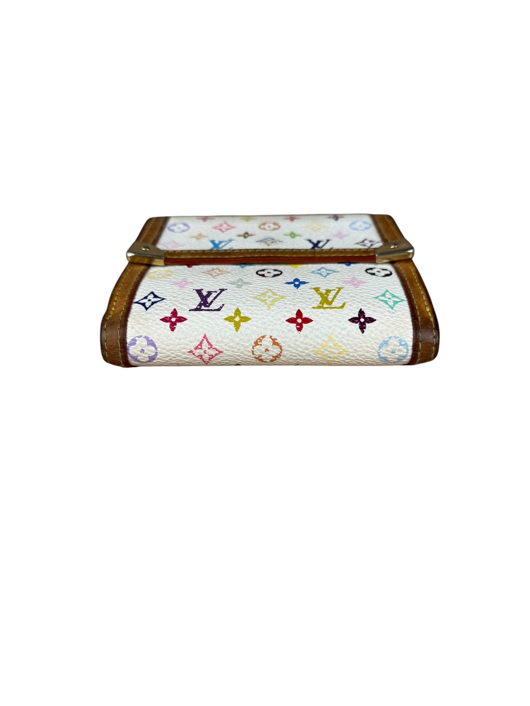 Louis Vuitton White Murakami Compact Wallet