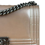 Chanel Pink Glazed Calfskin M Boy Bag 2012