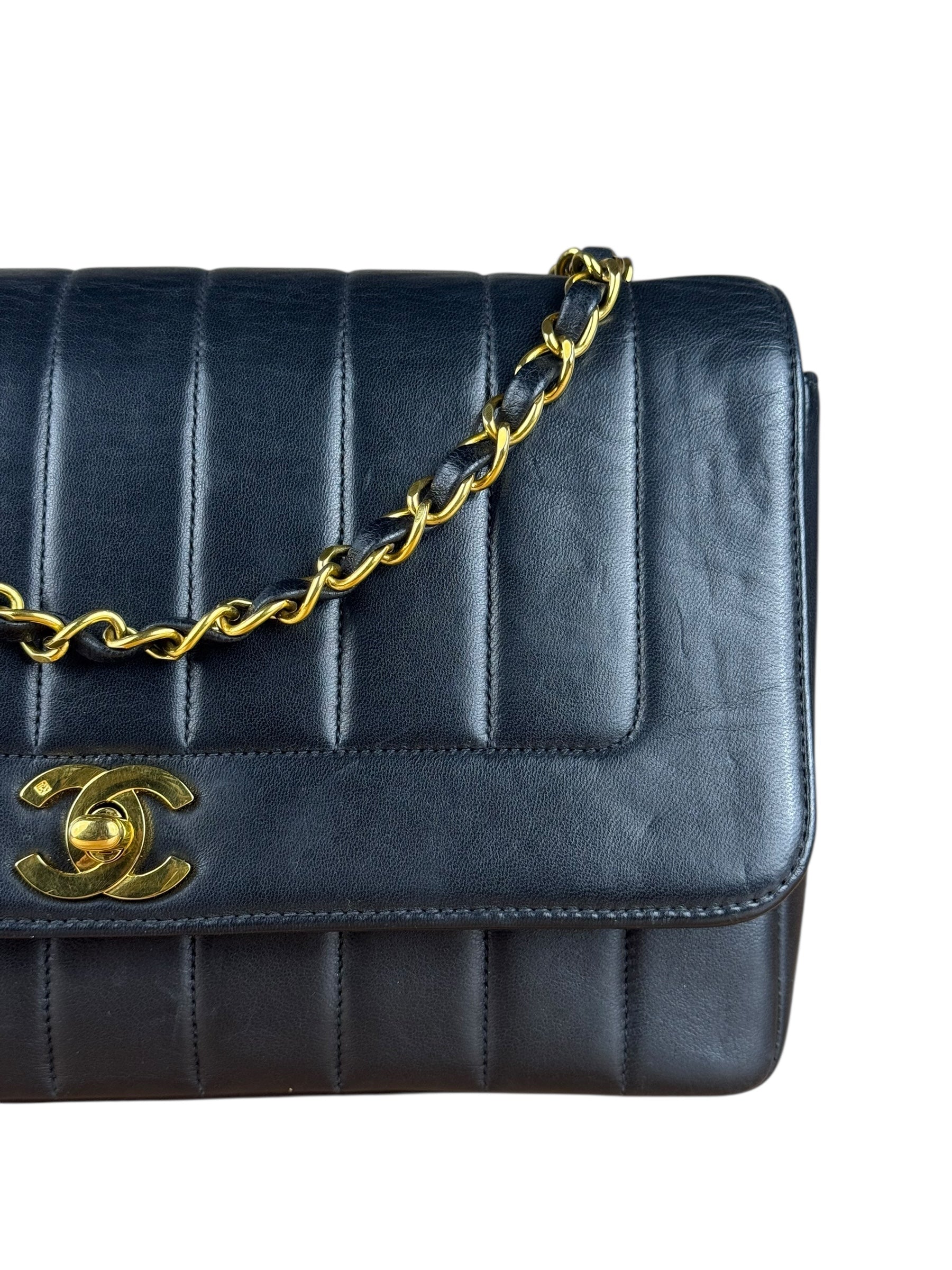 Chanel CC Vertical Quilt Lambskin Flap Bag 2016