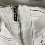 Miu Miu White Denim Stitched Bootleg Jeans