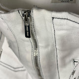 Miu Miu White Denim Stitched Bootleg Jeans