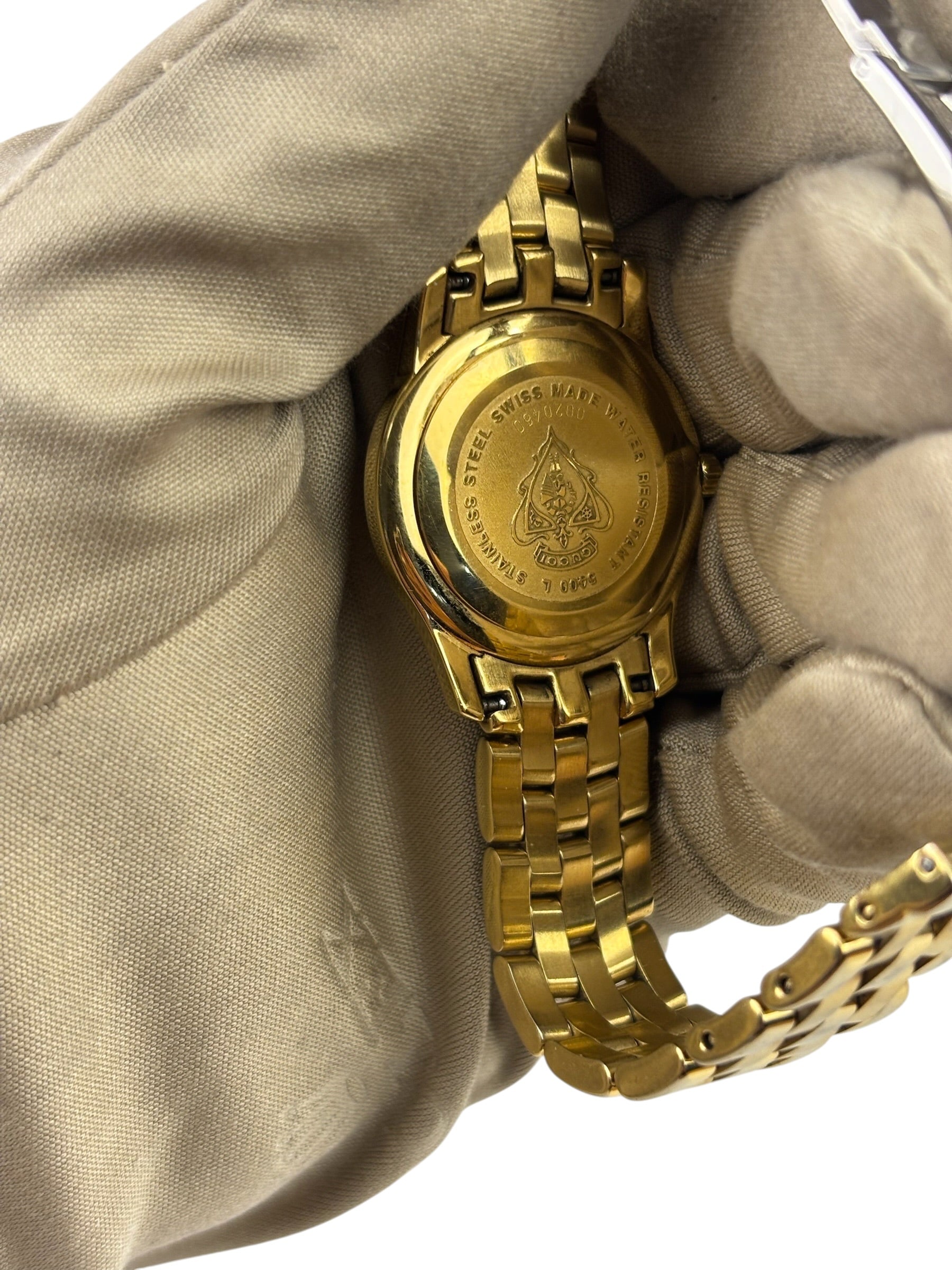 Gucci 5400L White Dial Gold Plated