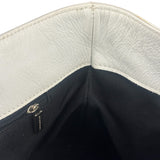 Burberry White Leather Bamboo Cinch Tote