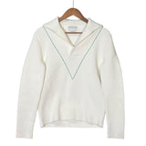 Bottega Veneta White V Nylon Blend Sweater