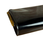 Saint Laurent Black Patent Date Charnière Minaudière Clutch