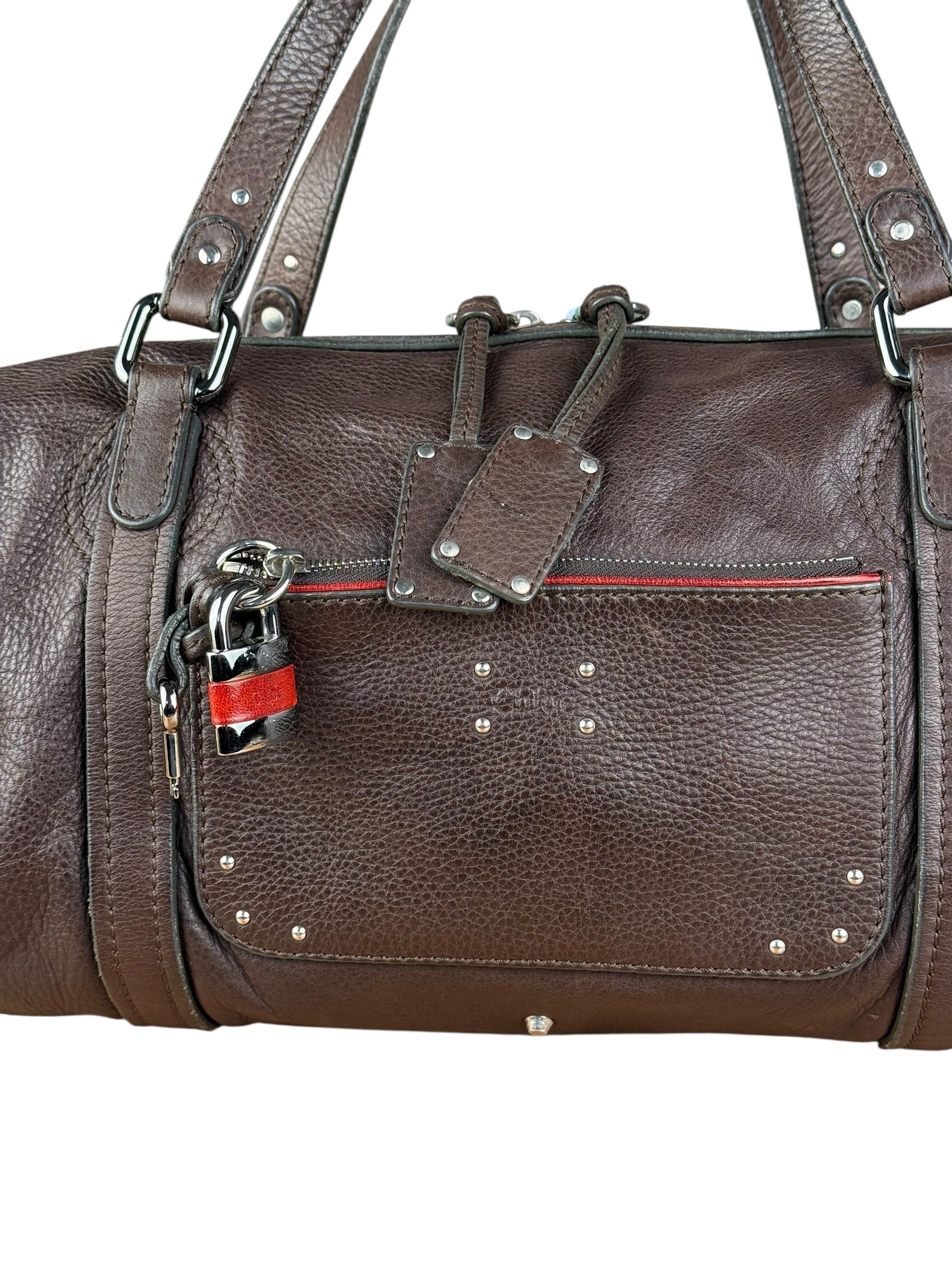 Chloé Brown Leather Mr. Paddington Boston Bag
