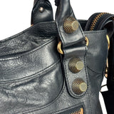 Balenciaga Vintage Navy Leather City Two-Way Bag