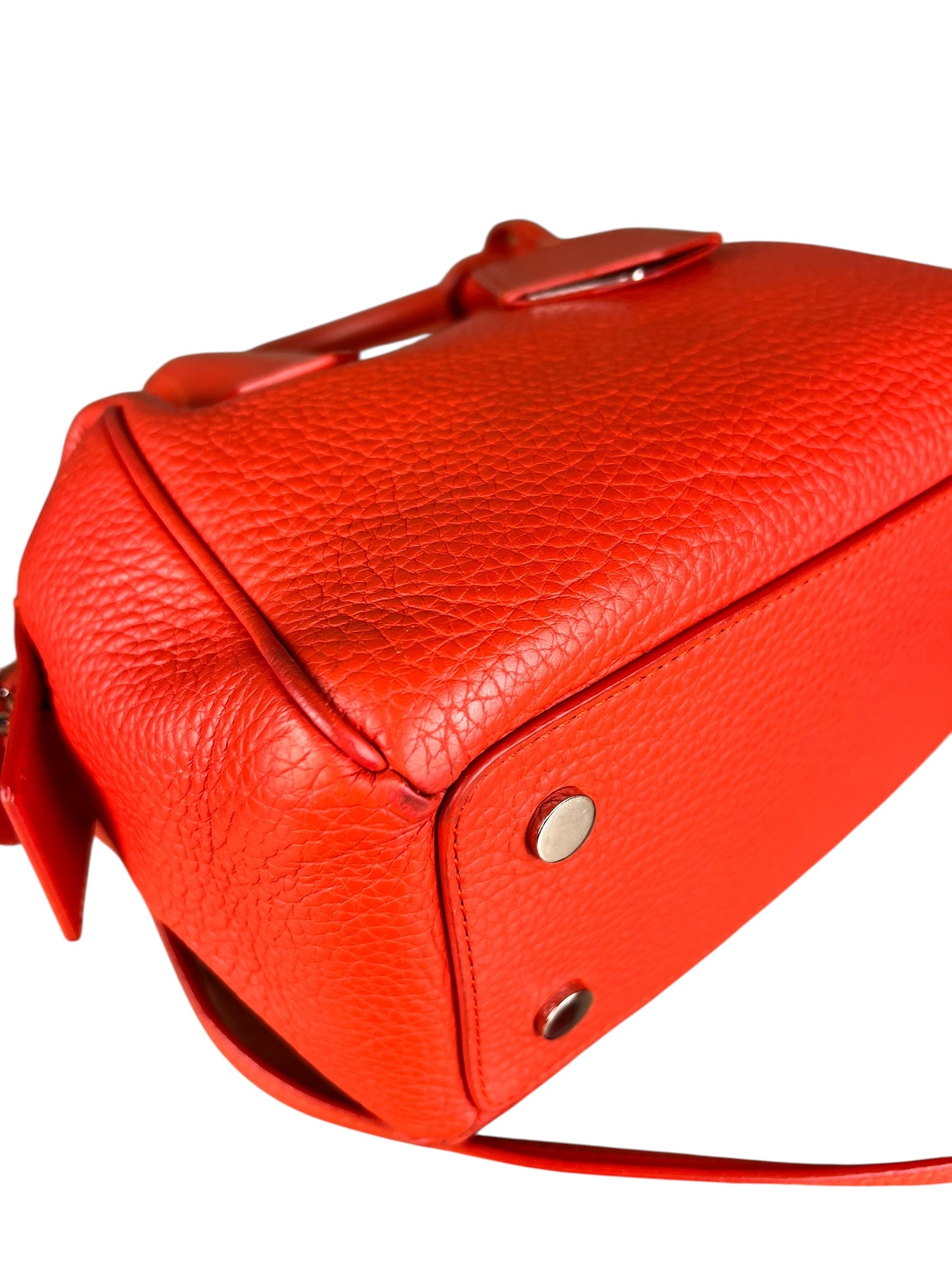 Balenciaga Red Leather Infanta Mini Boston Bag