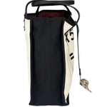 Chanel Black/White Leather Trim Whistle Charm 5x5=CC 2014