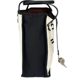 Chanel Black/White Leather Trim Whistle Charm 5x5=CC 2014