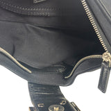 Fendi Black Leather Trim Crossbody Neoprene Baguette