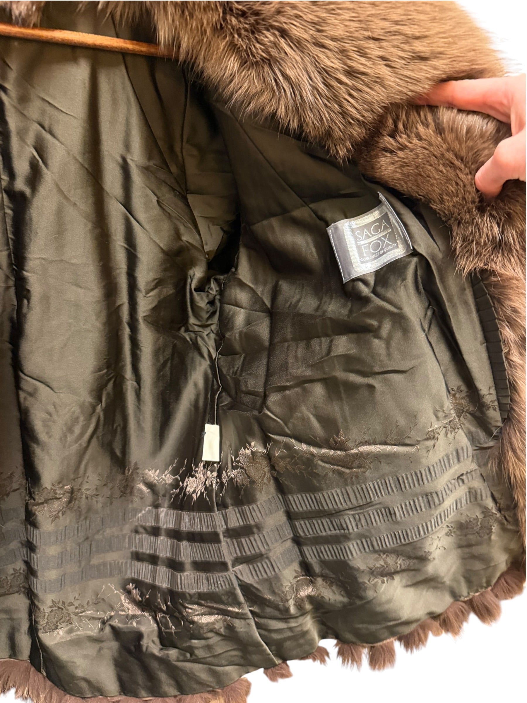 Vintage Saga Light Brown Fox Fur Coat