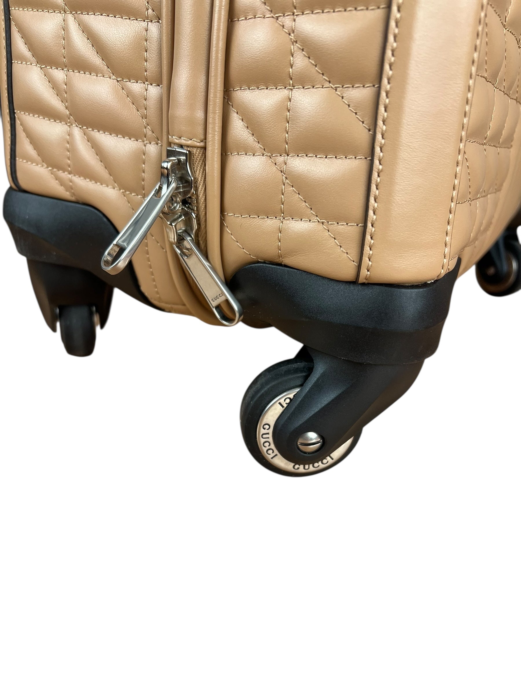 Gucci GG Beige Marmont Leather Carry-On Suitcase