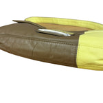 Fendi Yellow Wave Buckle Leather Baguette