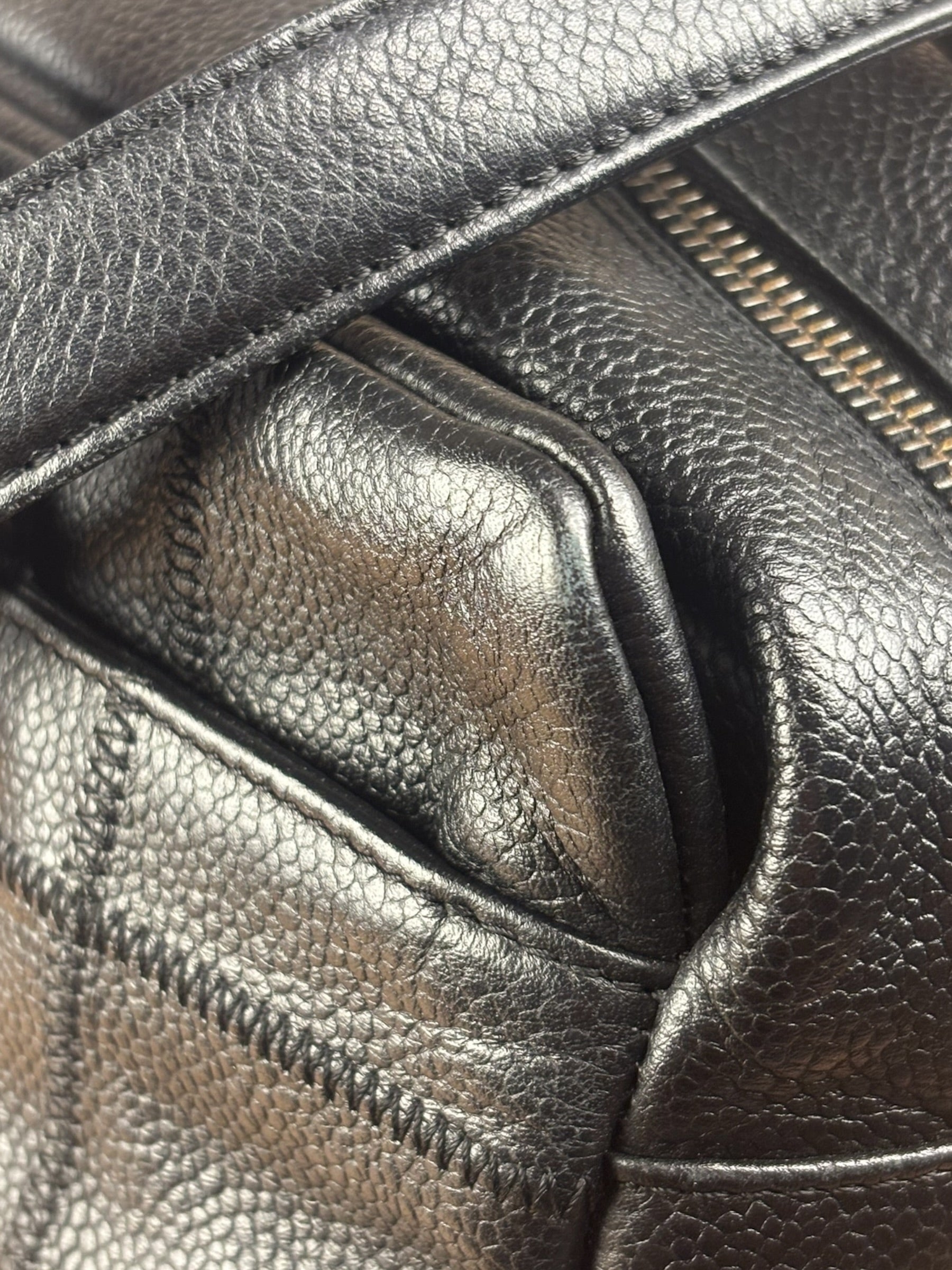 Chanel Black Leather Chocolate Bar Shoulder Bag 2004