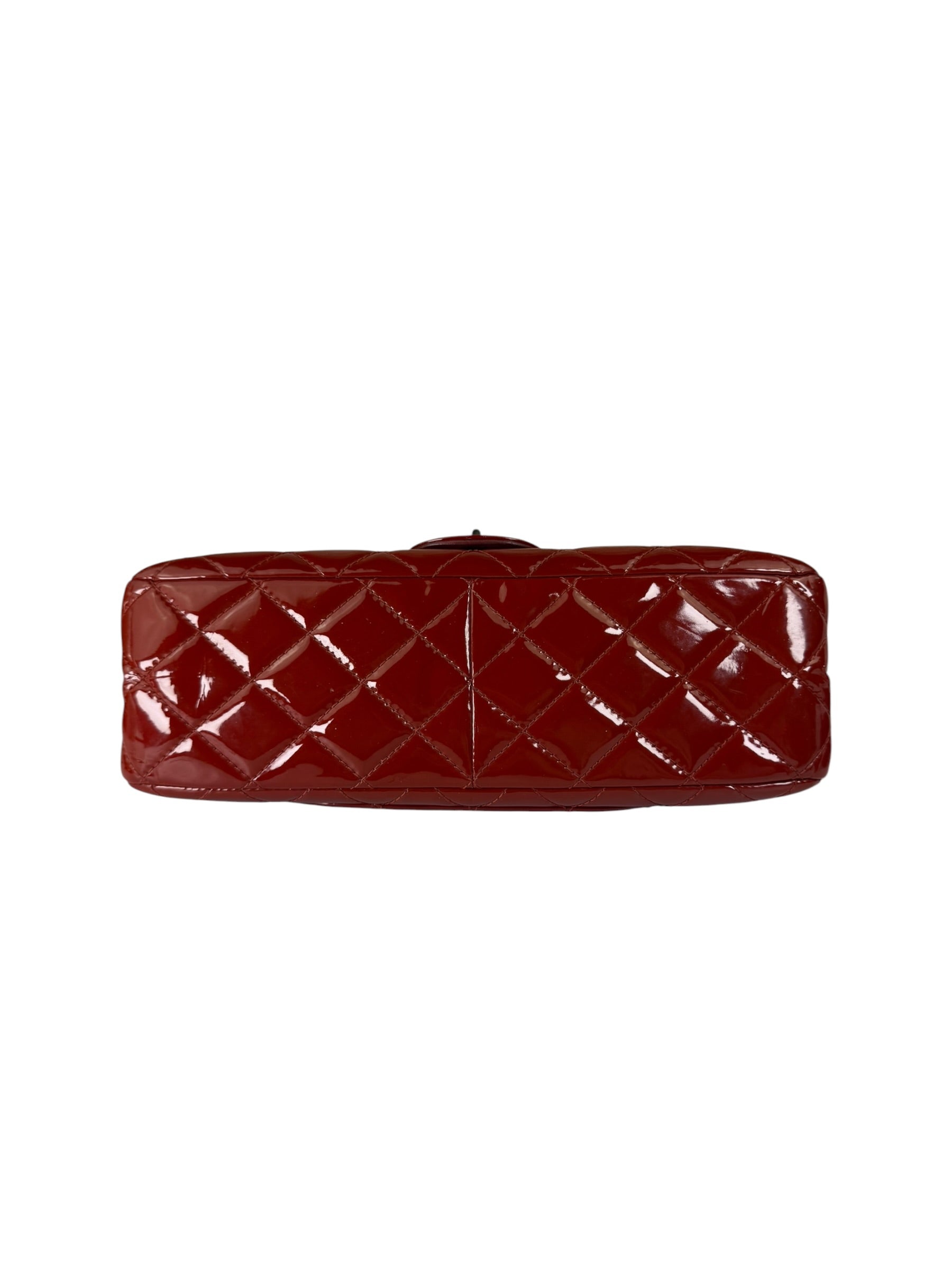 Chanel Red Patent  Quilted Double 2.55 Flap 2009