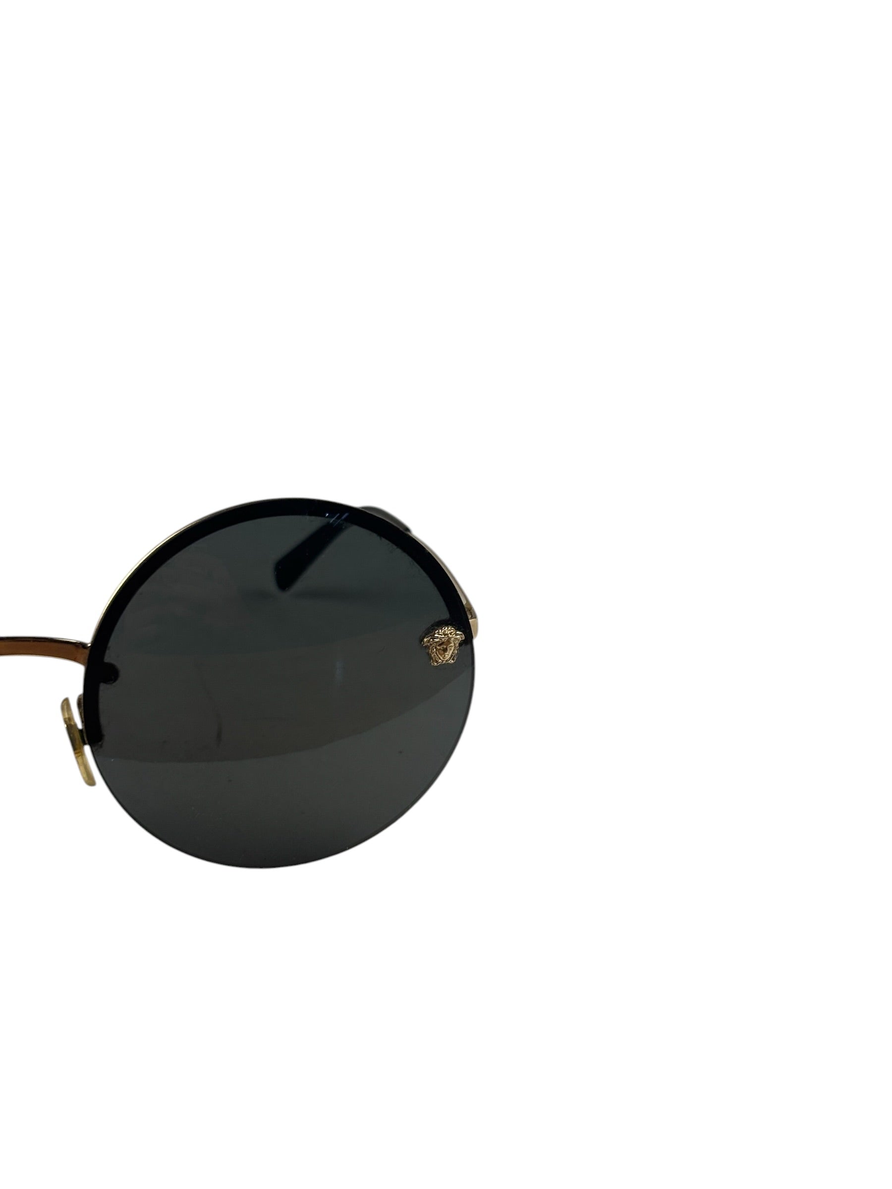 Versace Black MOD.2176 Circular Sunglasses