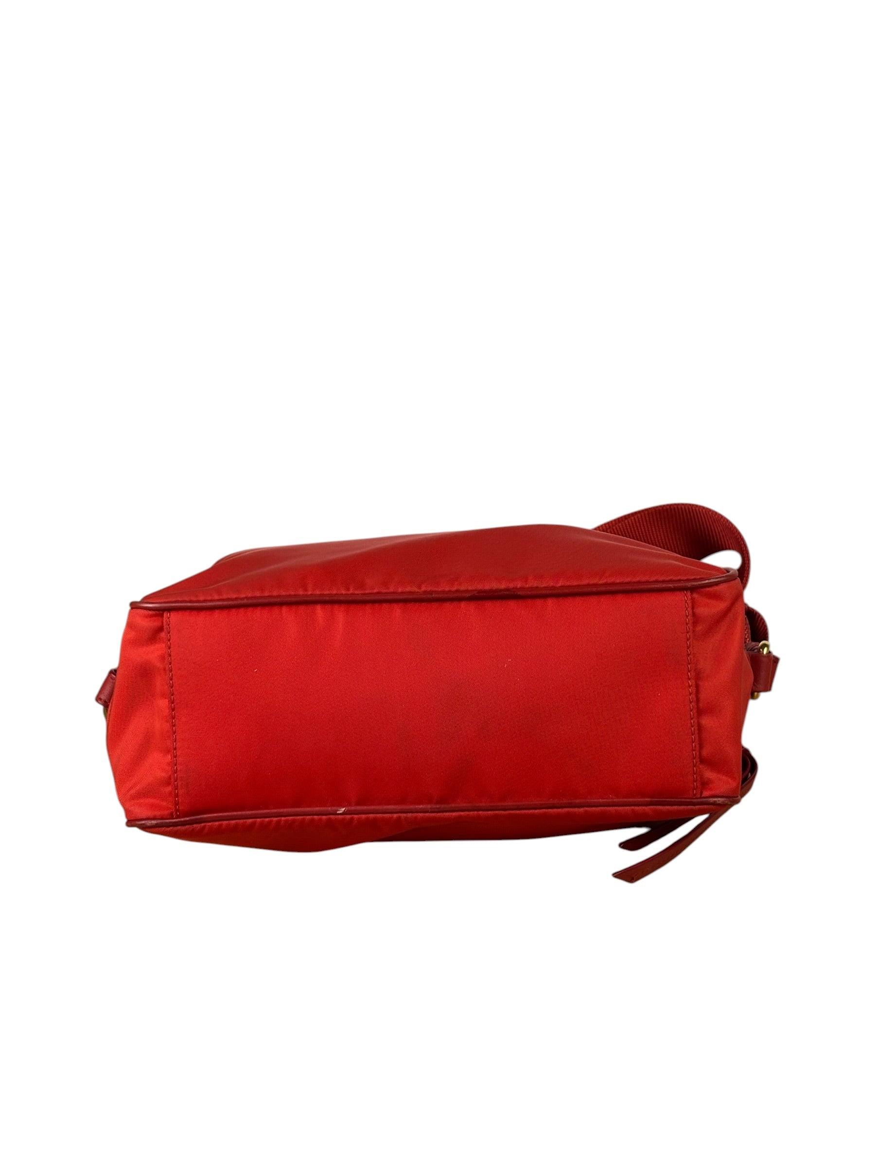 Prada Red Nylon Camera Crossbody Bag
