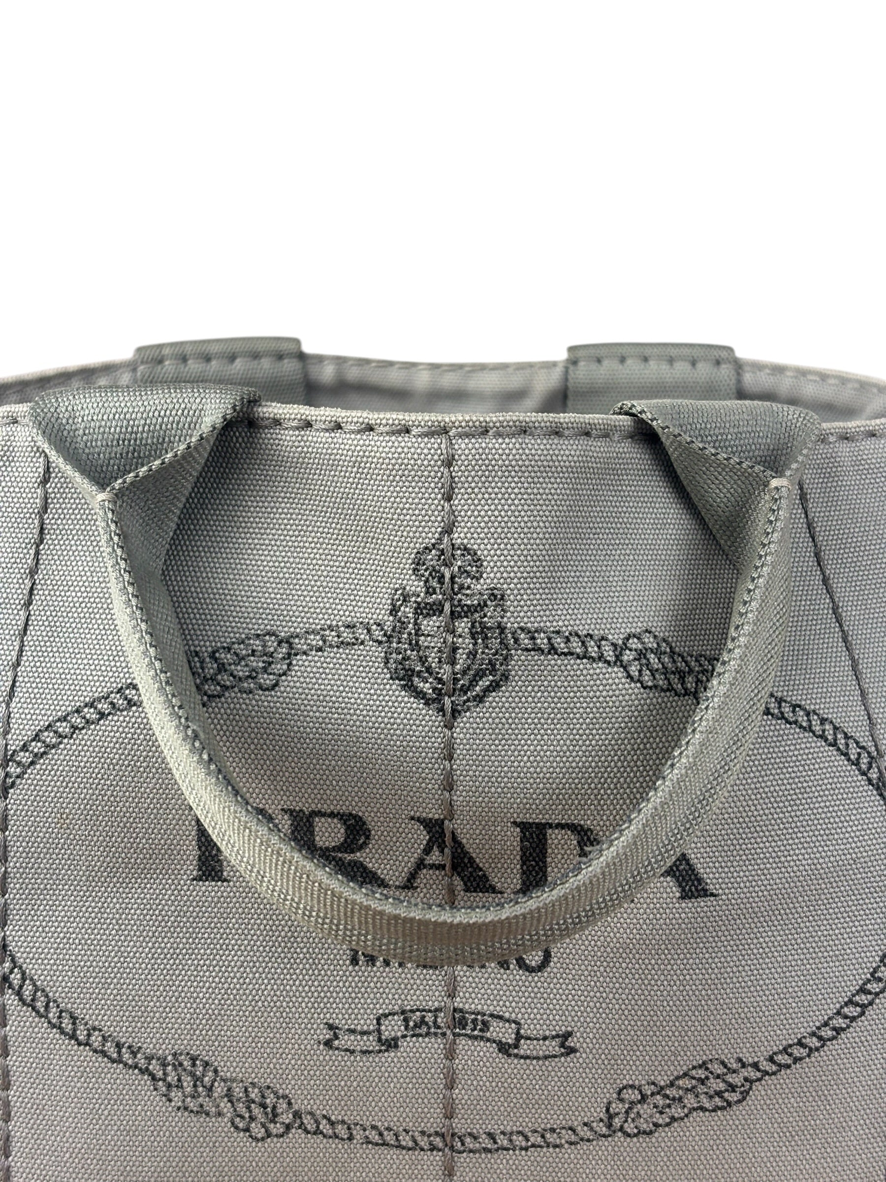 Prada Grey Canapa Hand/Tote Bag